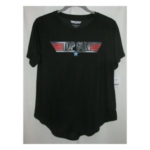 NWT Jr Top Gun graphic black t shirt L
